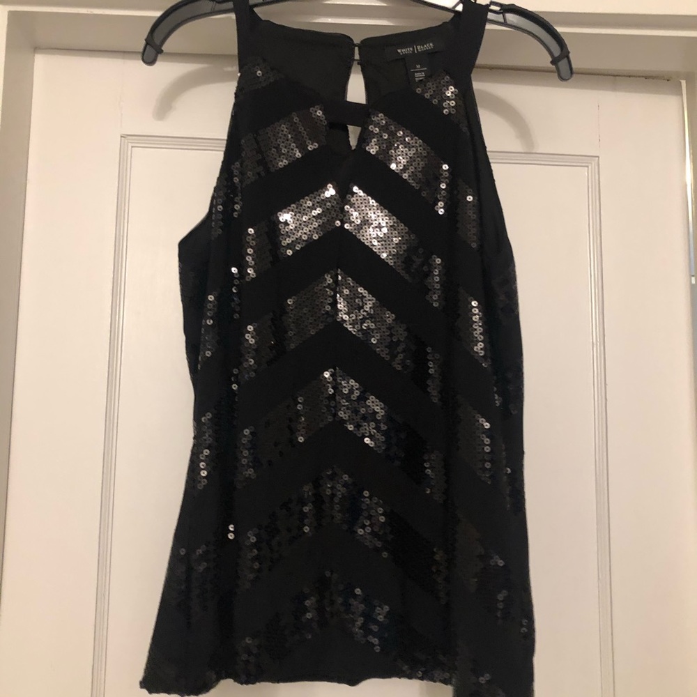Black sequin top